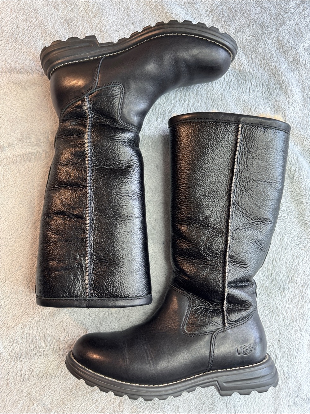 UGG Brooks Tall Black 5490 Boots Size EU37 US6 - Picture 6 of 15